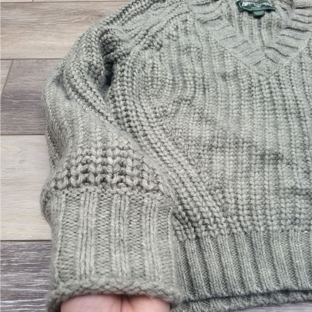 American Eagle oversized chunky knit v neck sweater xs - Picture 10 of 12